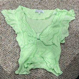 Limey green tshirt blouse